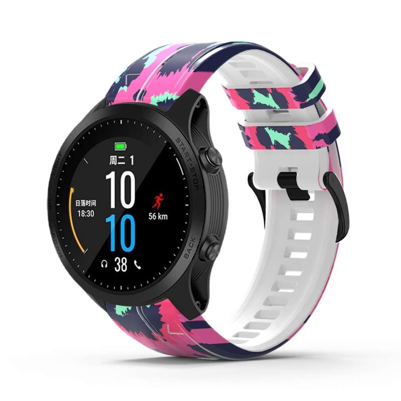 For Garmin Forerunner 965 / 955 / 945 / 935 Printing Quick Release Silicone Watch Band(Colorful)