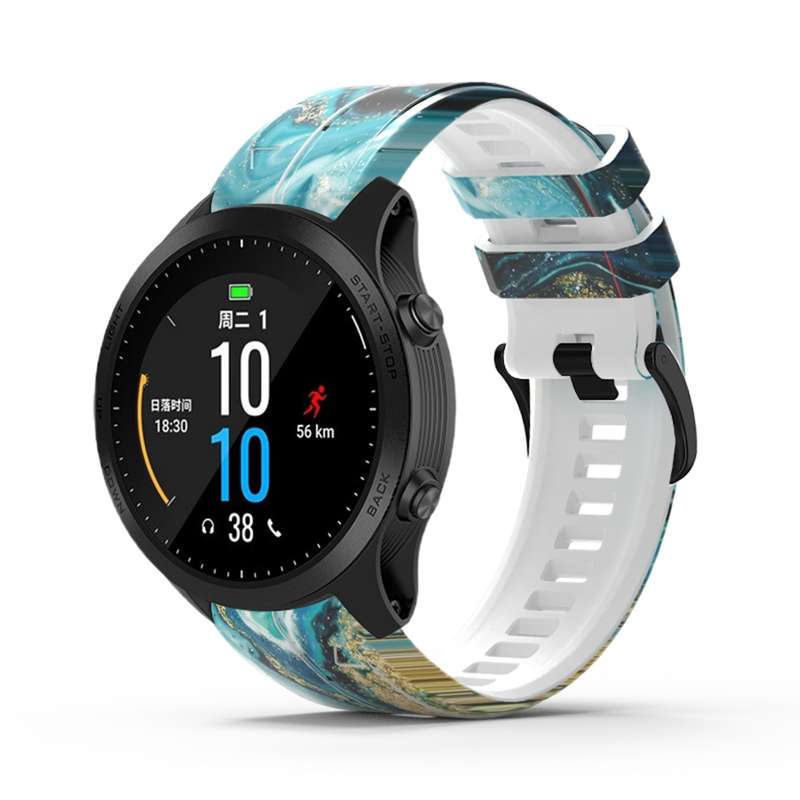 For Garmin Forerunner 965 / 955 / 945 / 935 Printing Quick Release Silicone Watch Band(Colorful)