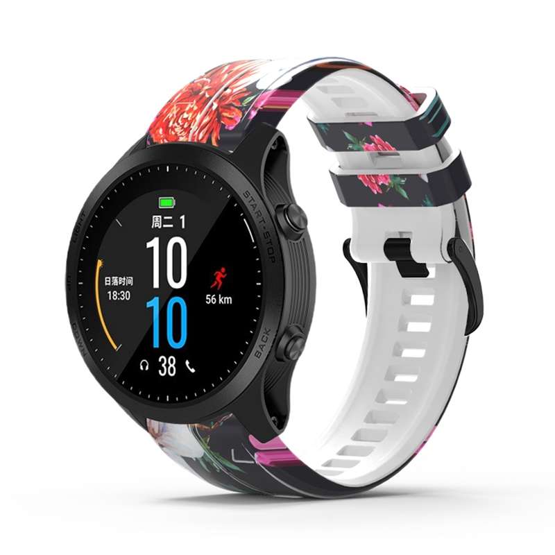 For Garmin Forerunner 965 / 955 / 945 / 935 Printing Quick Release Silicone Watch Band(Colorful)