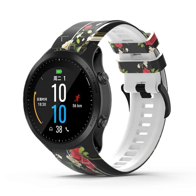 For Garmin Forerunner 965 / 955 / 945 / 935 Printing Quick Release Silicone Watch Band(Colorful)