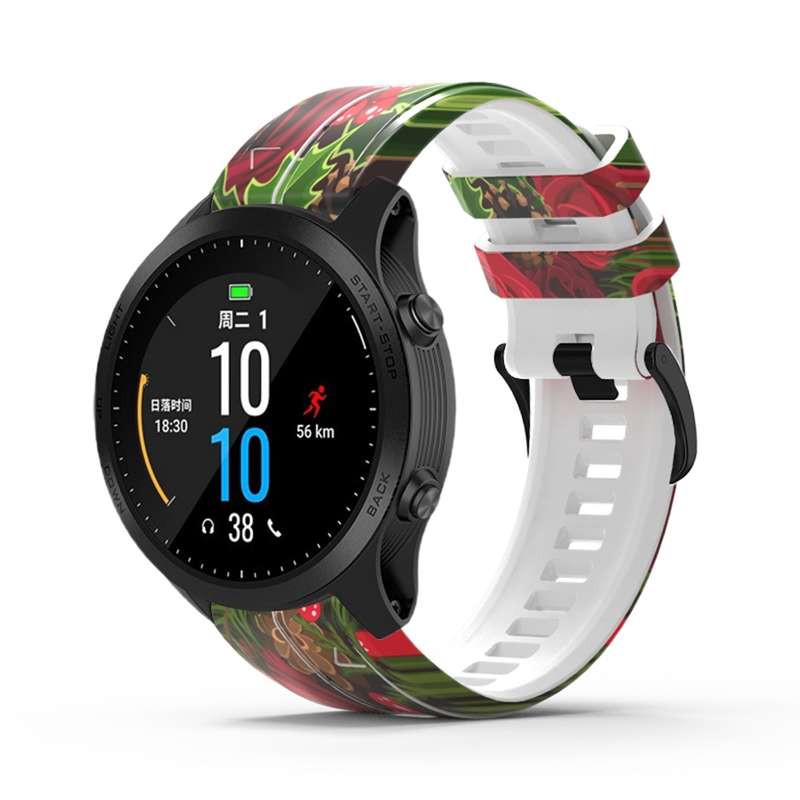 For Garmin Forerunner 965 / 955 / 945 / 935 Printing Quick Release Silicone Watch Band(Colorful)