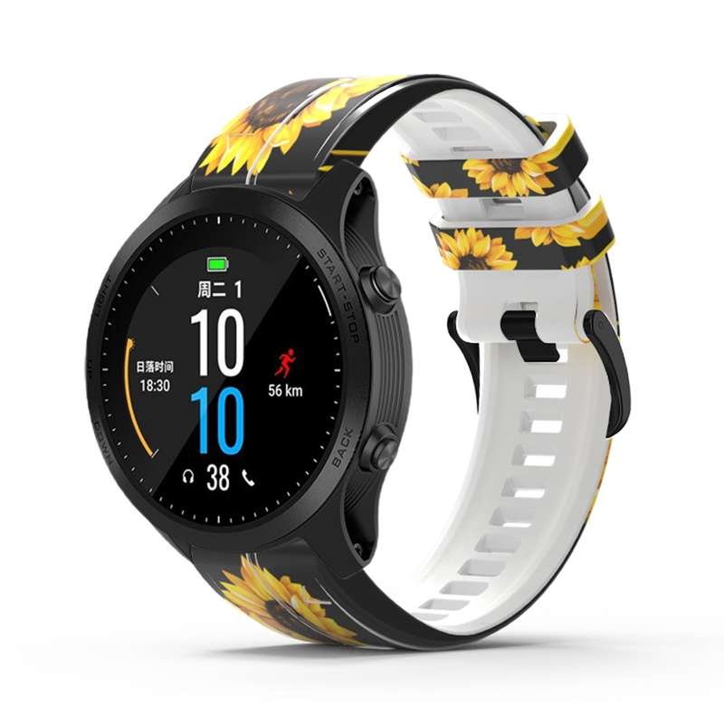 For Garmin Forerunner 965 / 955 / 945 / 935 Printing Quick Release Silicone Watch Band(Colorful)