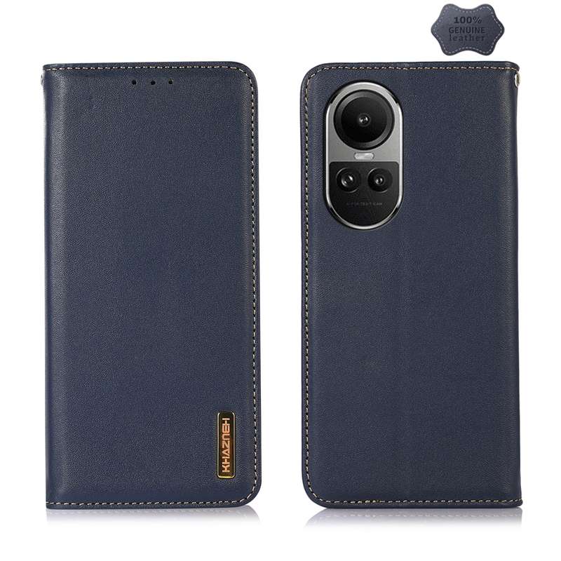 OPPO Reno10 5G / 10 Pro 5G Global KHAZNEH Nappa Top Layer Cowhide Leather Phone Case(Brown)