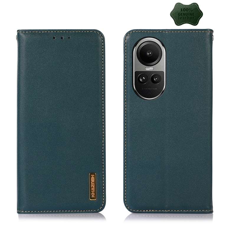 OPPO Reno10 5G / 10 Pro 5G Global KHAZNEH Nappa Top Layer Cowhide Leather Phone Case(Brown)