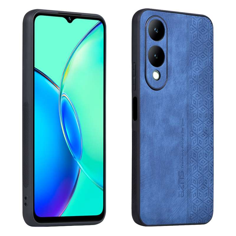 For vivo Y17S AZNS 3D Embossed Skin Feel Phone Case(Purple)