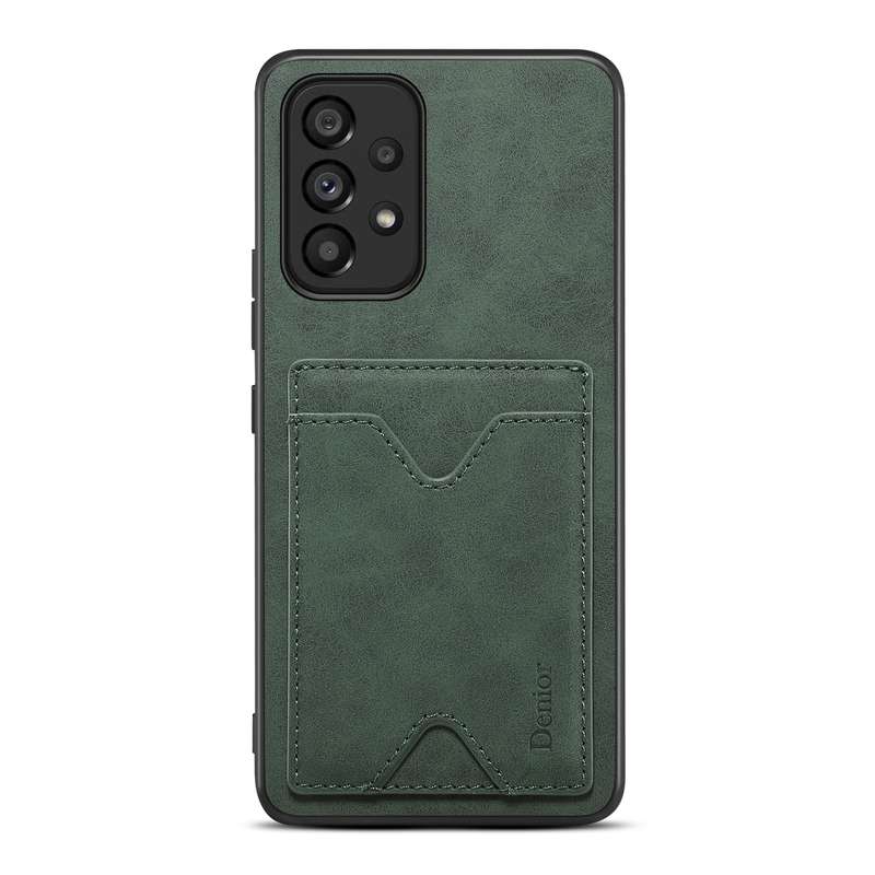 For Samsung Galaxy A23 5G Denior PU Back Cover Card Slot Holder Phone Case(Grey)