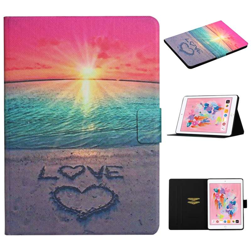 For iPad Pro 10.5 Colored Drawing Pattern Horizontal Flip Leather Case with Holder & Card Slots & Sl