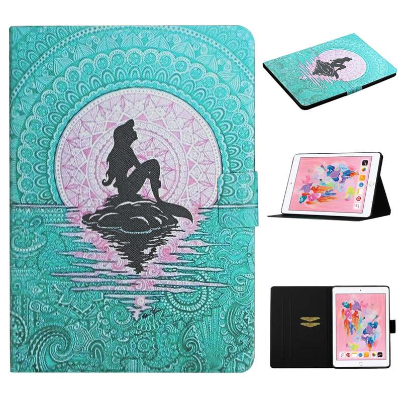 For iPad Pro 10.5 Colored Drawing Pattern Horizontal Flip Leather Case with Holder & Card Slots & Sl