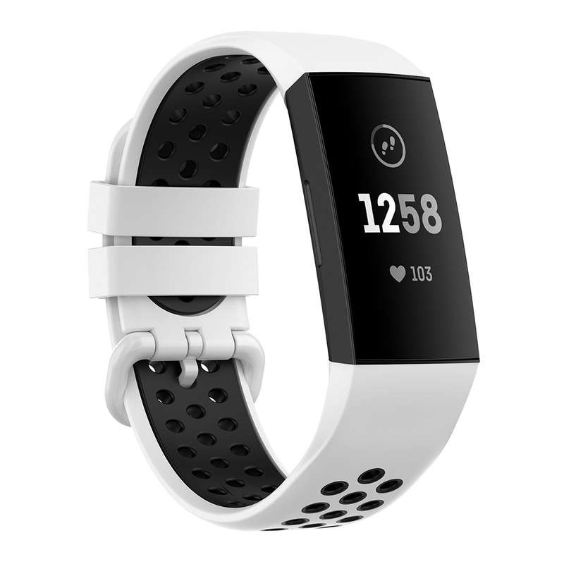 For Fitbit Charge 4 / Charge 3 / Charge 3 SE Watch Button Two Colors Silicone Replacement Strap Watc