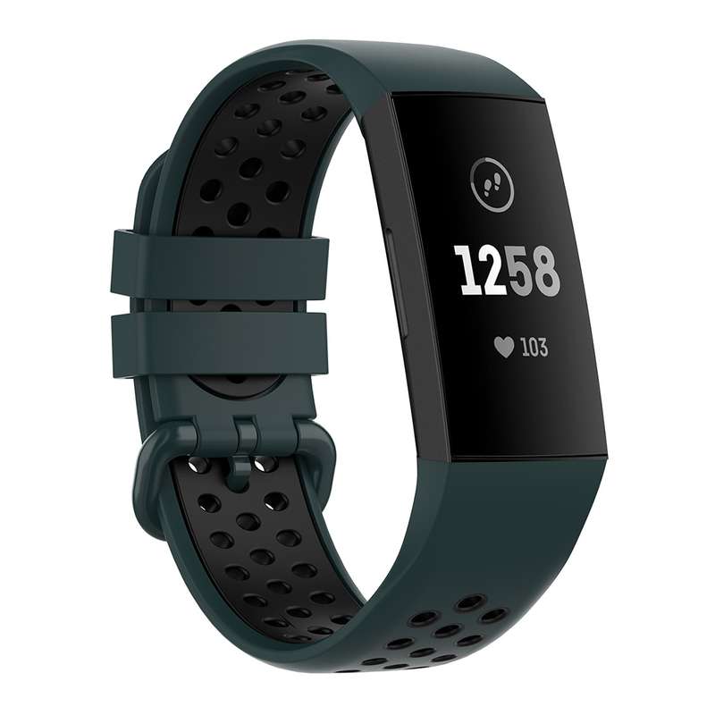 For Fitbit Charge 4 / Charge 3 / Charge 3 SE Watch Button Two Colors Silicone Replacement Strap Watc