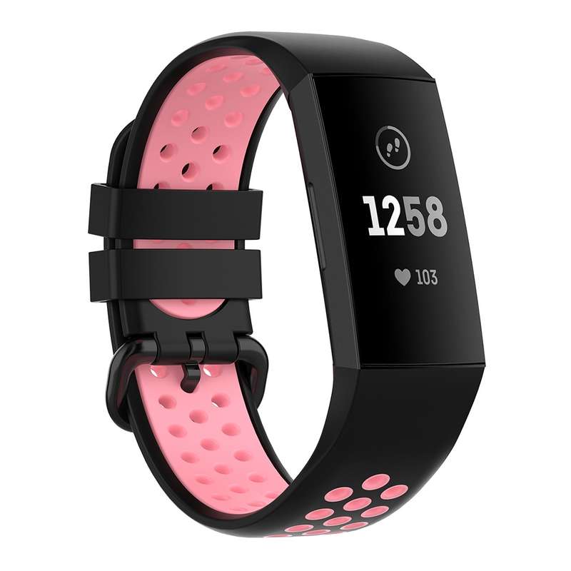 For Fitbit Charge 4 / Charge 3 / Charge 3 SE Watch Button Two Colors Silicone Replacement Strap Watc