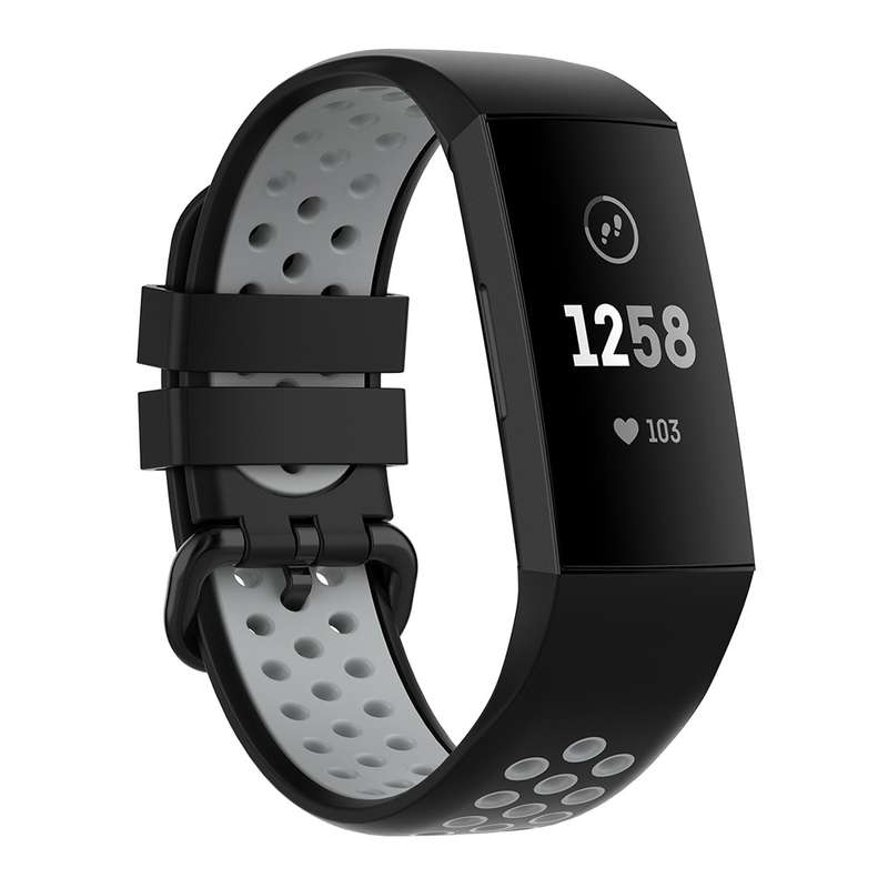 For Fitbit Charge 4 / Charge 3 / Charge 3 SE Watch Button Two Colors Silicone Replacement Strap Watc