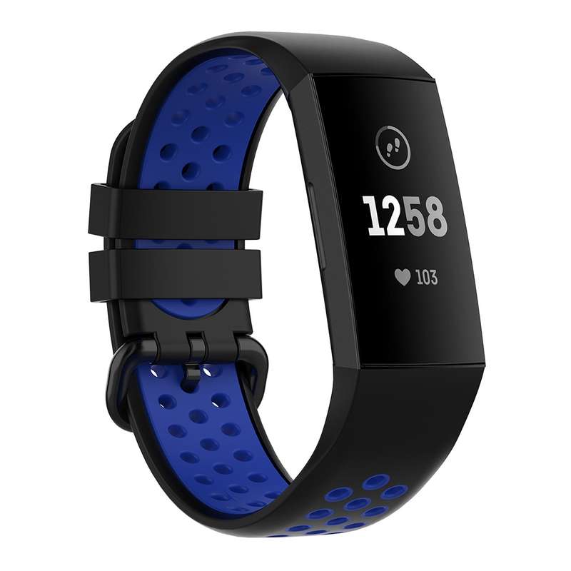 For Fitbit Charge 4 / Charge 3 / Charge 3 SE Watch Button Two Colors Silicone Replacement Strap Watc
