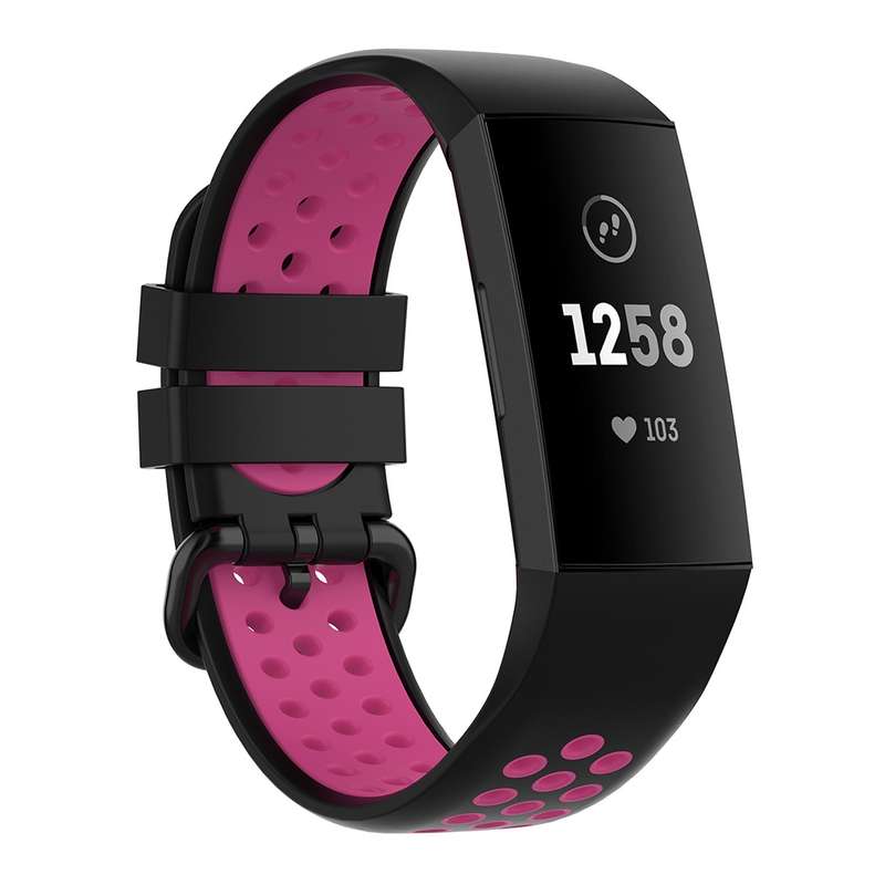 For Fitbit Charge 4 / Charge 3 / Charge 3 SE Watch Button Two Colors Silicone Replacement Strap Watc