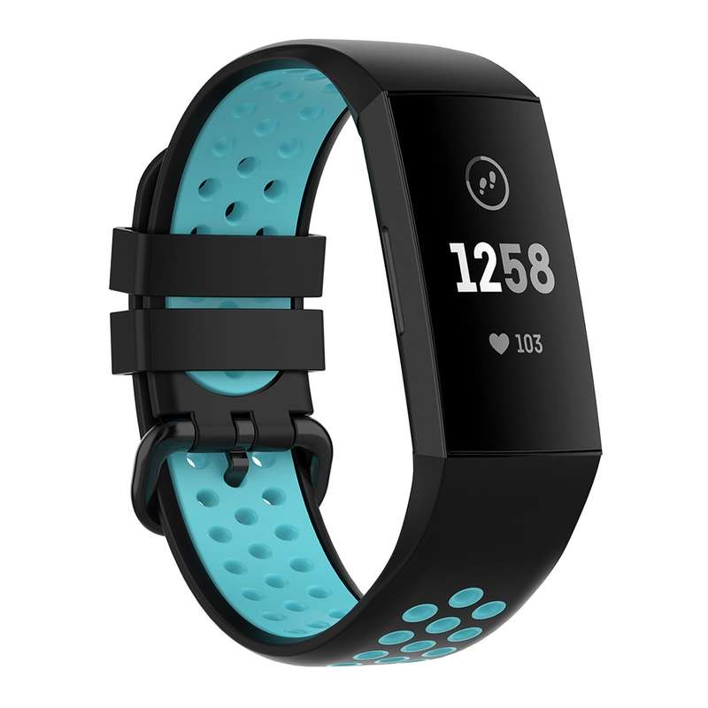 For Fitbit Charge 4 / Charge 3 / Charge 3 SE Watch Button Two Colors Silicone Replacement Strap Watc