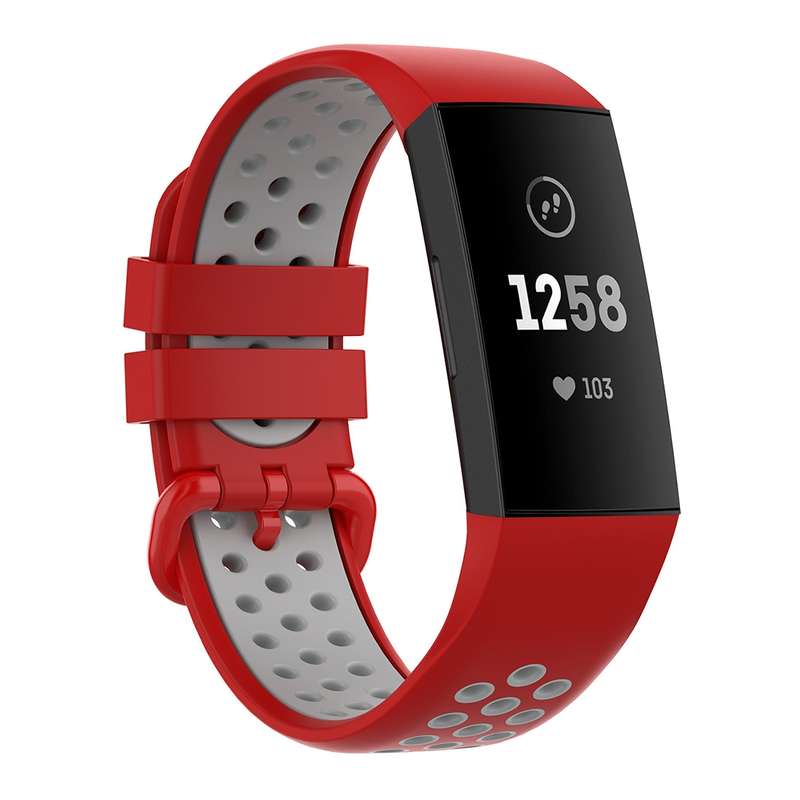 For Fitbit Charge 4 / Charge 3 / Charge 3 SE Watch Button Two Colors Silicone Replacement Strap Watc