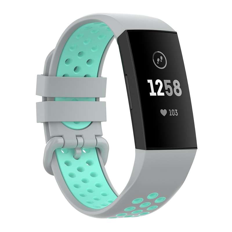 For Fitbit Charge 4 / Charge 3 / Charge 3 SE Watch Button Two Colors Silicone Replacement Strap Watc