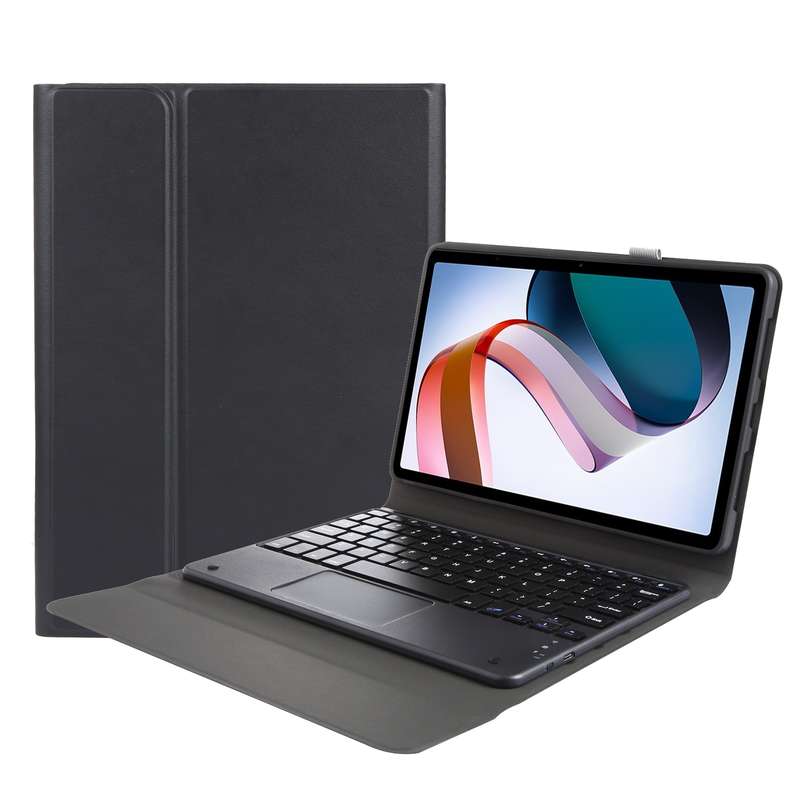 For Xiaomi Redmi Pad SE Ultra-thin Bluetooth Keyboard Leather Case with Touchpad(Black)