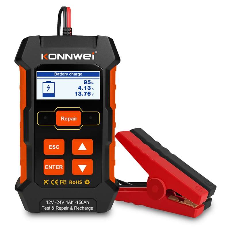 KONNWEI KW520 12V / 24V 3 in 1 Car Battery Tester with Detection & Repair & Charging Function(US Plu