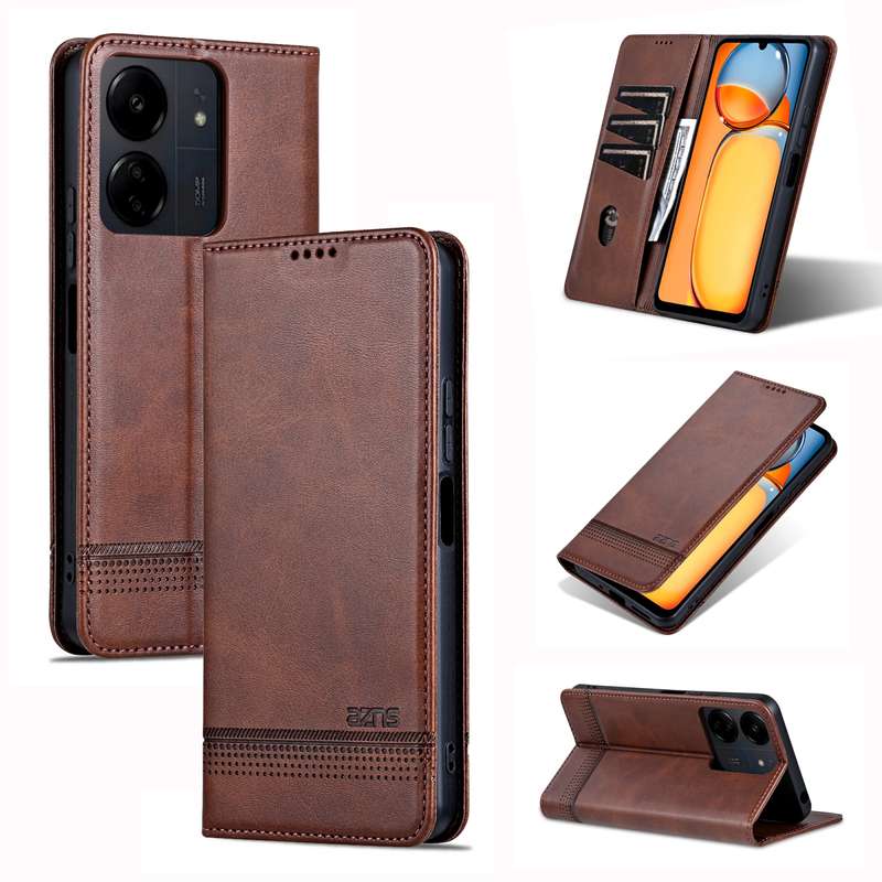 For iPhone 14 Pro DG.MING M1 Series 3-Fold Multi Card Wallet Leather Case(Coffee)