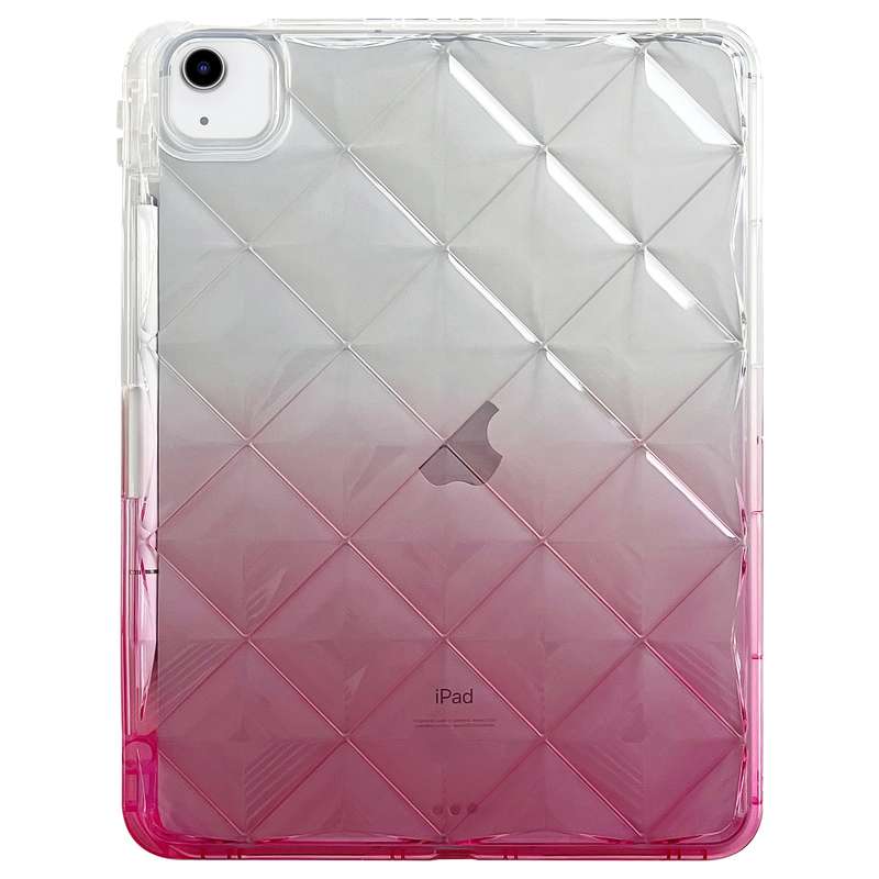 For iPad Air 11 2025 / 2024 Gradient Diamond Plaid TPU Tablet Case(Gradient Pink)