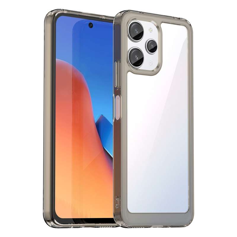 For Xiaomi Redmi 12 Colorful Series Acrylic + TPU Phone Case(Black)