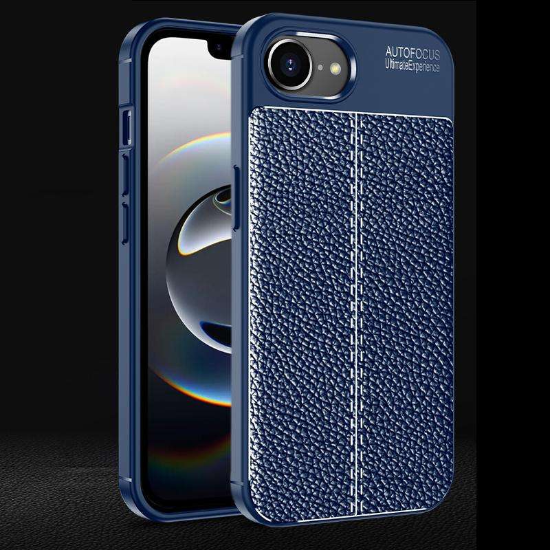 For iPhone SE 2024 Litchi Texture Shockproof TPU Phone Case(Blue)