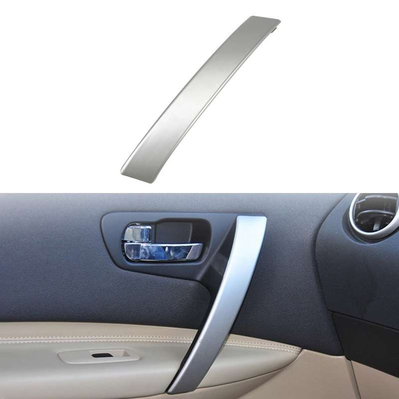 For Nissan Qashqai Left-Drive Car Door Inside Handle Cover, Type:Cover Left(Silver)