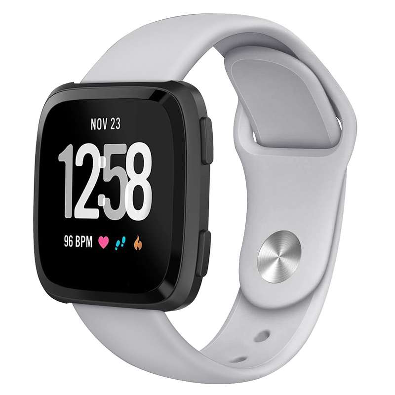 For Fitbit Versa 2 / Fitbit Versa / Fitbit Versa Lite Solid Color Silicone Watch Band, Size:L(Navy)