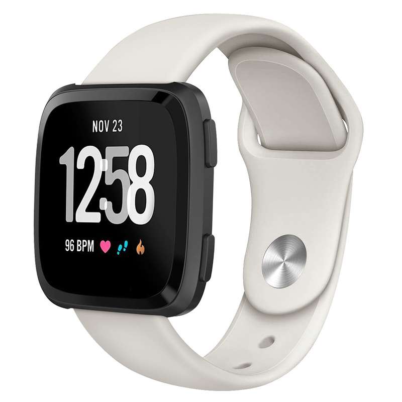 For Fitbit Versa 2 / Fitbit Versa / Fitbit Versa Lite Solid Color Silicone Watch Band, Size:L(Navy)