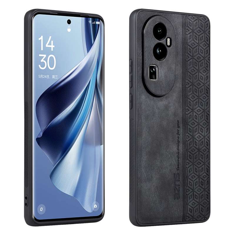 For OPPO Reno10 Pro+ AZNS 3D Embossed Skin Feel Phone Case(Brown)