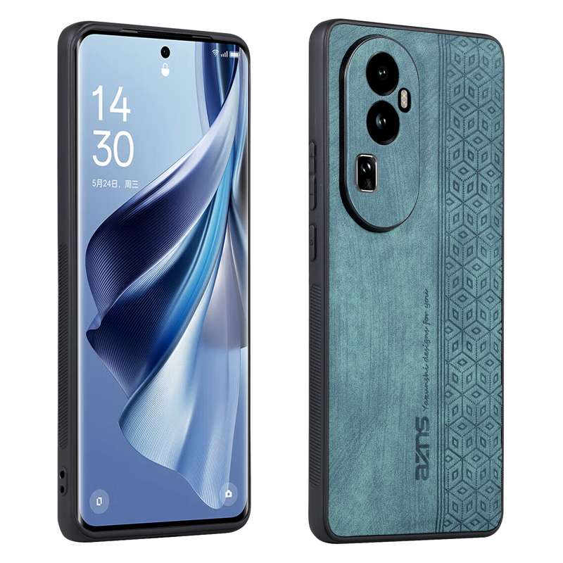 For OPPO Reno10 Pro+ AZNS 3D Embossed Skin Feel Phone Case(Brown)