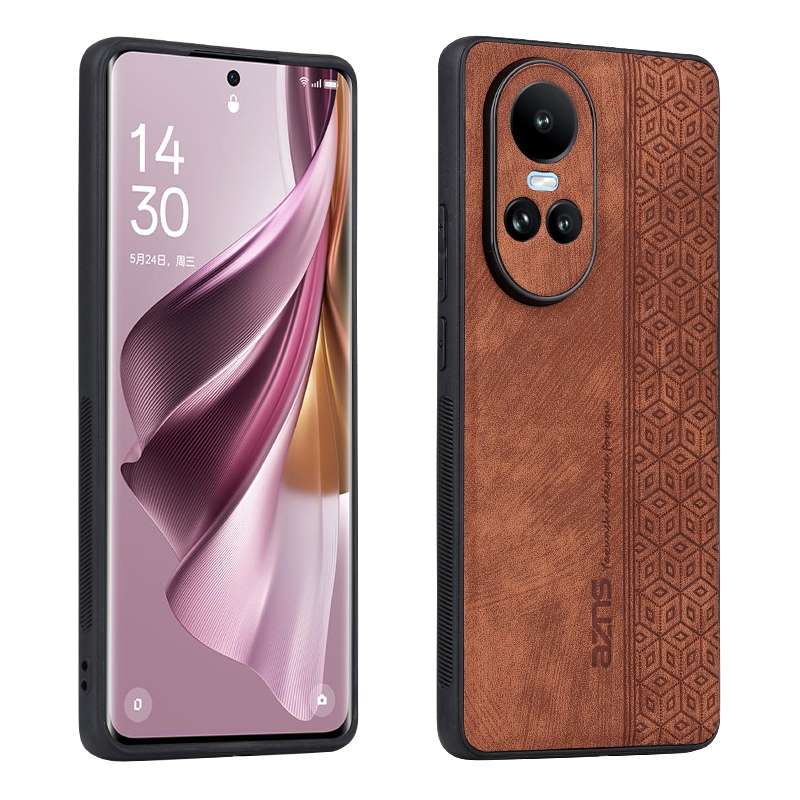 For OPPO Reno10 Global / Reno10 Pro Global AZNS 3D Embossed Skin Feel Phone Case(Black)