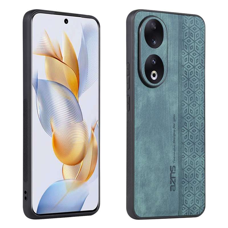 For Honor 90 AZNS 3D Embossed Skin Feel Phone Case(Black)