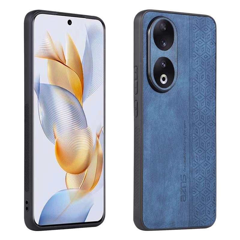 For Honor 90 AZNS 3D Embossed Skin Feel Phone Case(Black)