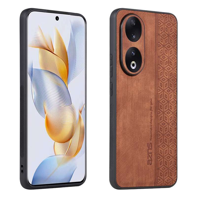 For Honor 90 AZNS 3D Embossed Skin Feel Phone Case(Black)