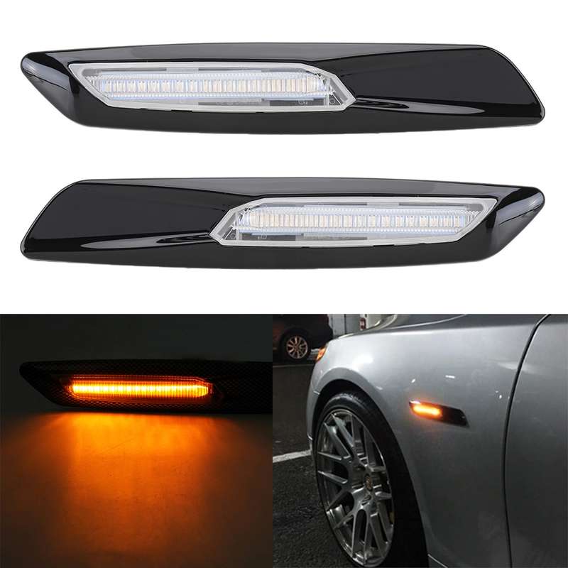 2 PCS Car Fender Light LED Leaf Board Side DC12V / 1.7W for BMW, Yellow Light, Style:C
