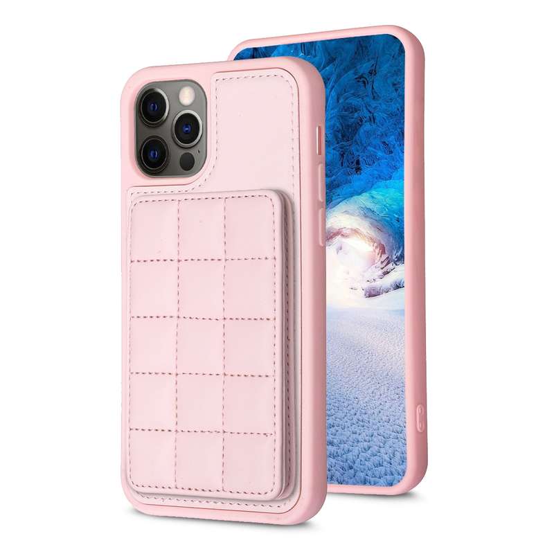 For iPhone 11 Grid Card Slot Holder Phone Case(Black)