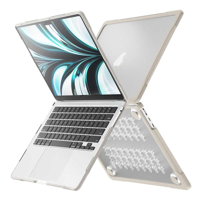 For MacBook Air 13.6 inch A2681 2022 / M3 2024 A3113 / M4 2025 A3240 Translucent Laptop Protective C