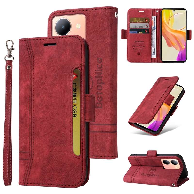 For vivo Y36 4G / 5G Global BETOPNICE Dual-side Buckle Leather Phone Case(Purple)