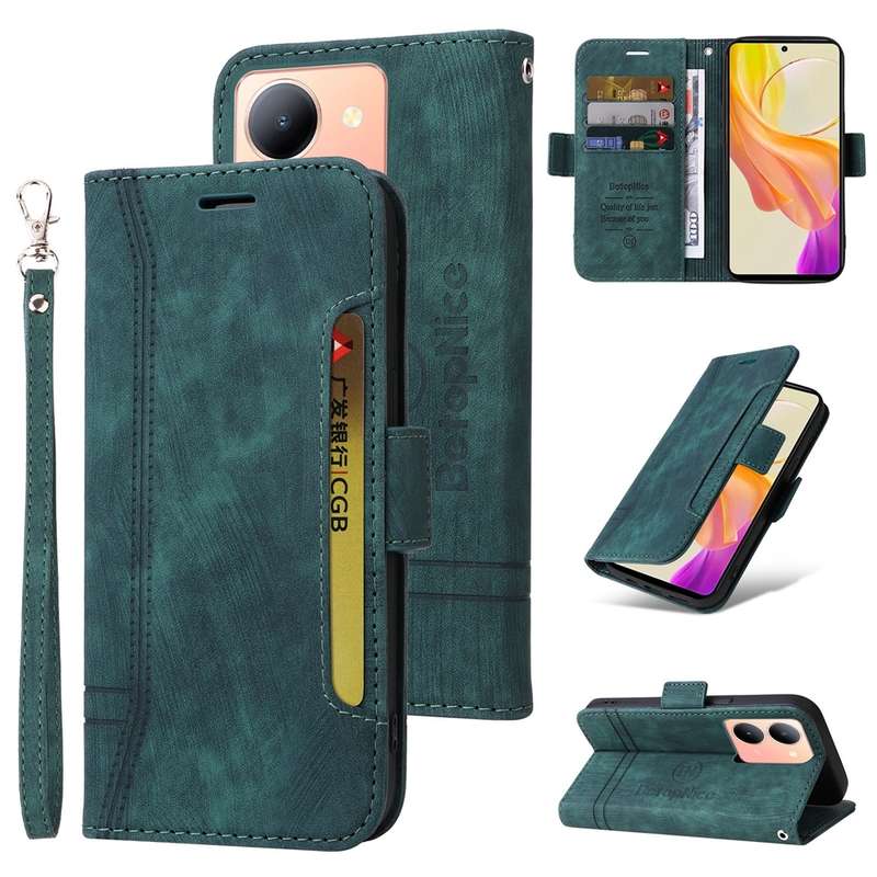 For vivo Y36 4G / 5G Global BETOPNICE Dual-side Buckle Leather Phone Case(Purple)