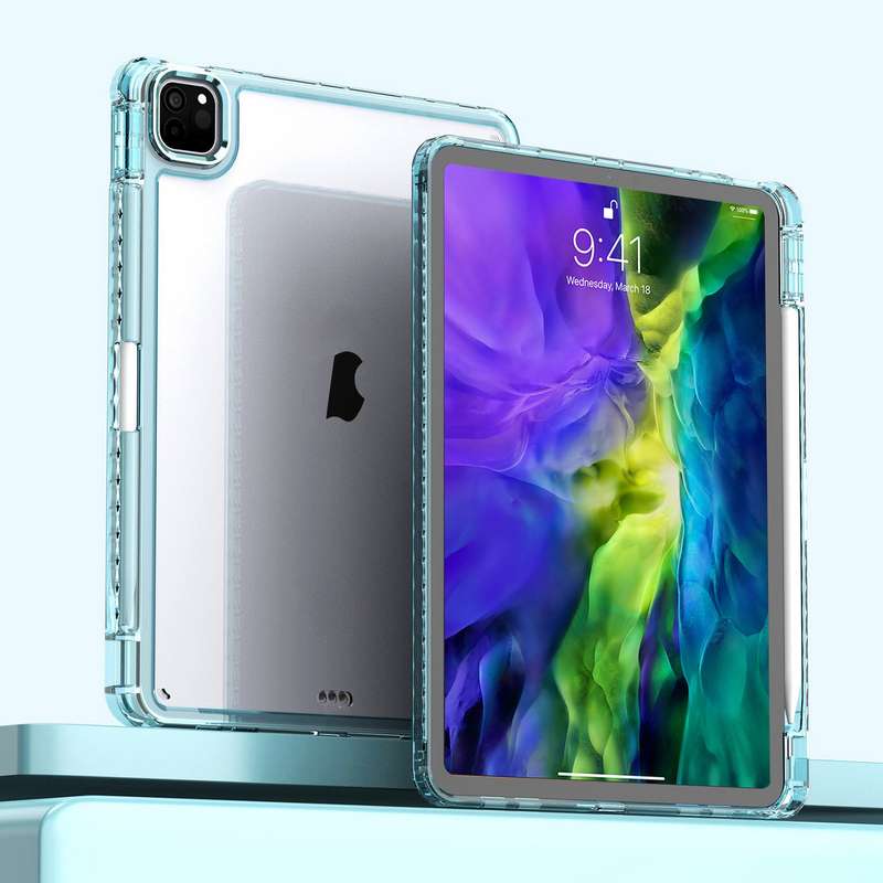 For iPad Pro 11 2022 / 2021 / 2020 Clear Acrylic Shockproof Tablet Case(White)