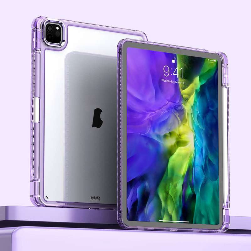 For iPad Pro 11 2022 / 2021 / 2020 Clear Acrylic Shockproof Tablet Case(White)