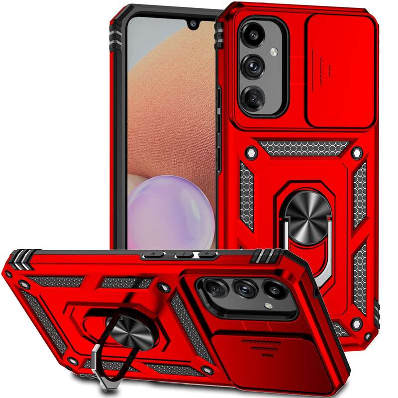 For Samsung Galaxy A34 5G Sliding Camshield Holder Phone Case(Silver)