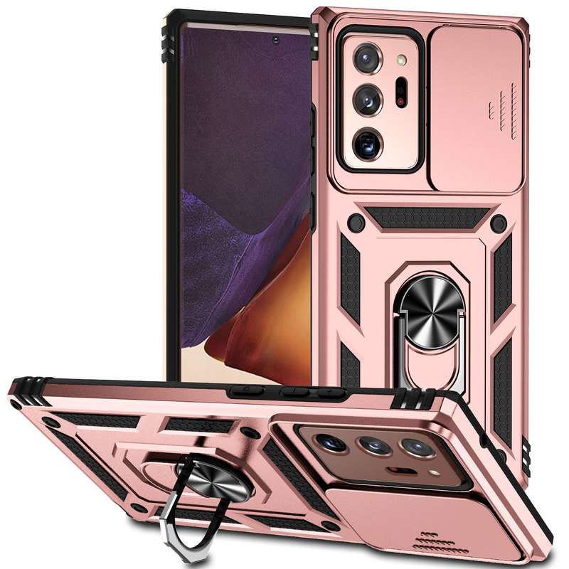 For Samsung Galaxy Note20 Ultra Sliding Camshield Holder Phone Case(Black)