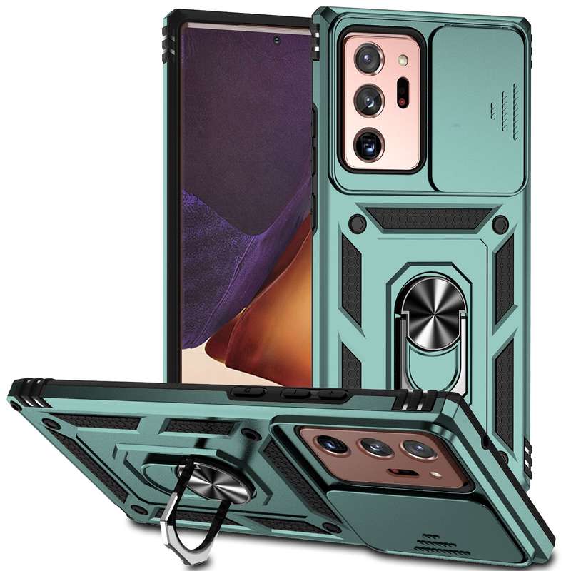 For Samsung Galaxy Note20 Ultra Sliding Camshield Holder Phone Case(Black)