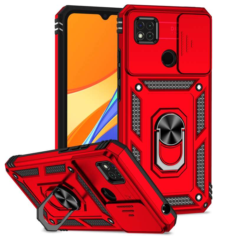 For Xiaomi Redmi 10A Sliding Camshield Holder Phone Case(Black)