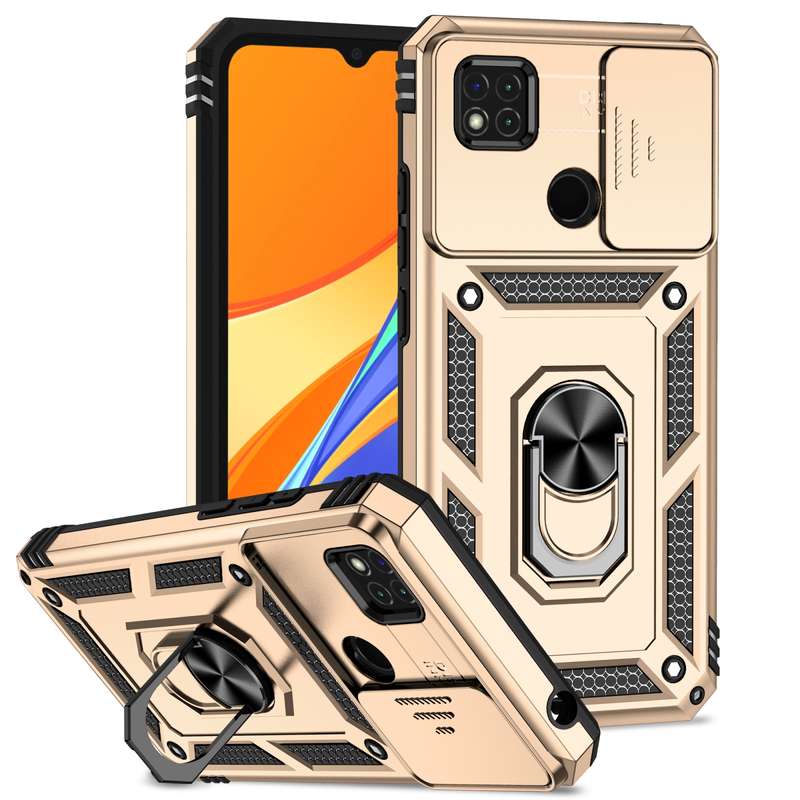 For Xiaomi Redmi 10A Sliding Camshield Holder Phone Case(Black)