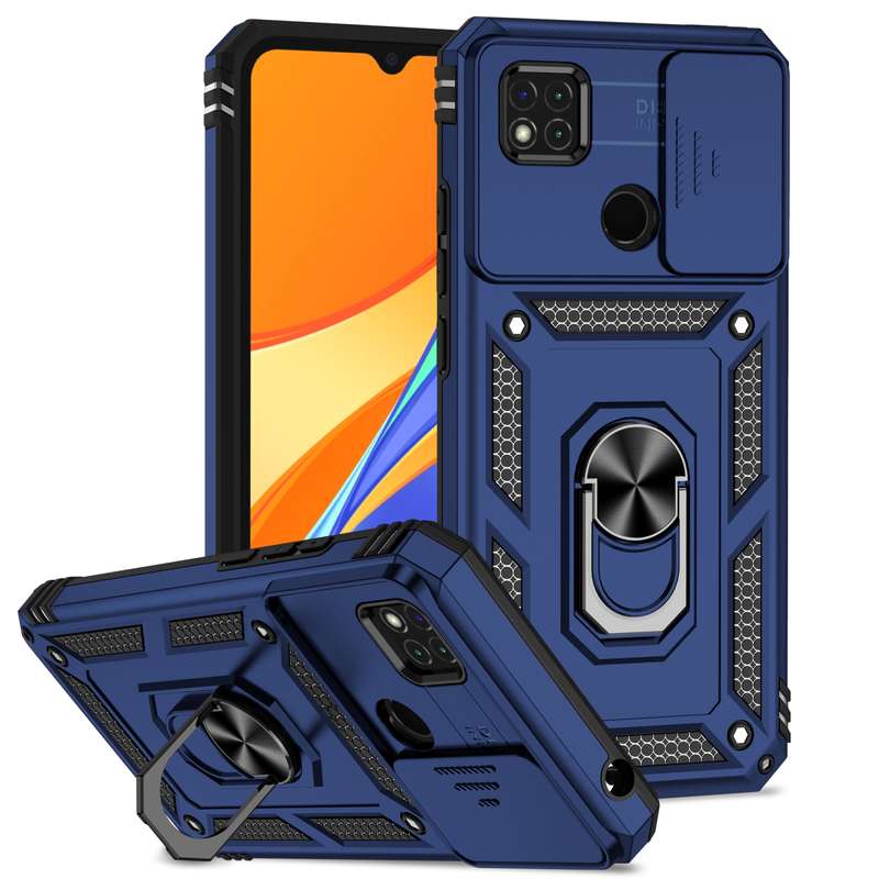 For Xiaomi Redmi 10A Sliding Camshield Holder Phone Case(Black)
