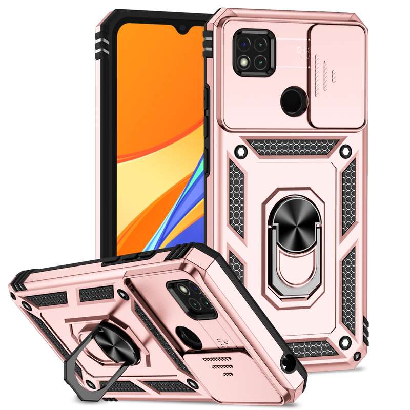 For Xiaomi Redmi 10A Sliding Camshield Holder Phone Case(Black)